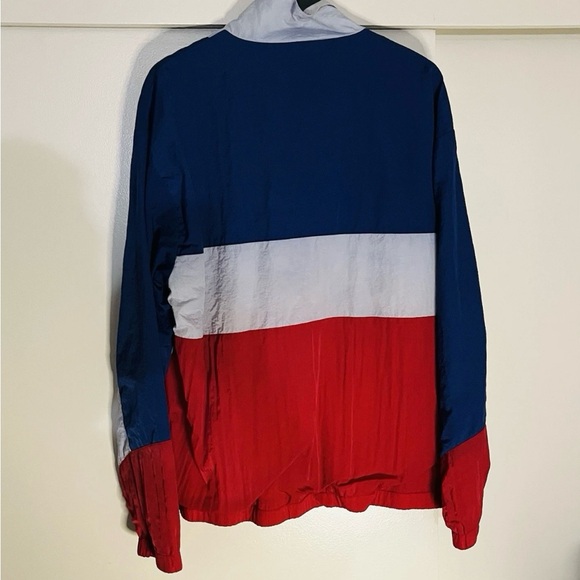 Forever 21 Sport Striped Zip Up Lightweight Windbreaker Jacket Size L - Picture 5 of 5
